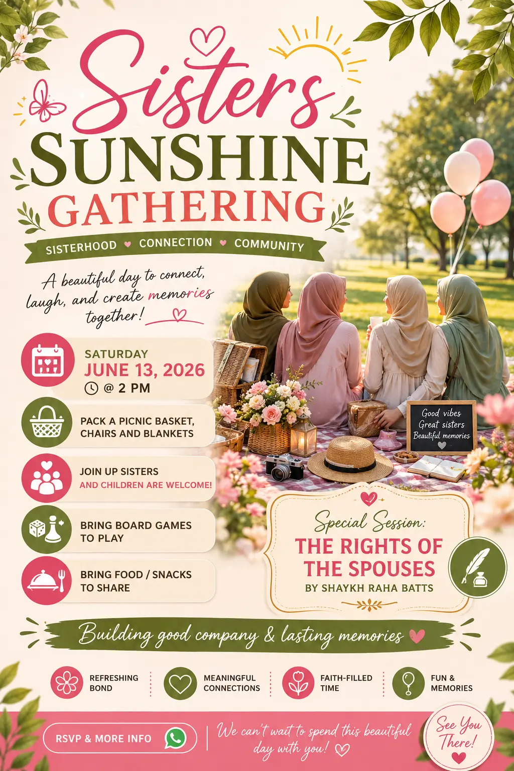 Sisters Sunshine Gathering — Event Flyer by Asmaam Digitals